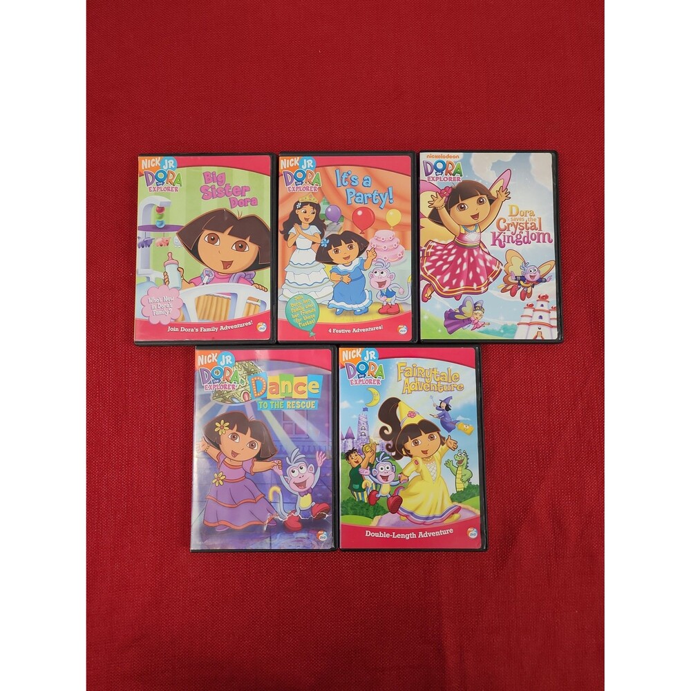 Nickelodeon Dora the Explorer DVD Lot of 5-Crystal Kingdom, It's a Party